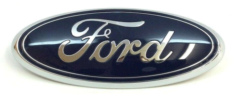 Ford Serie E 2008-2021 parrilla delantera azul emblema ovalado placa de identificación OEM 8C3Z8213C Foto 2 de 4