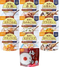 Emergency Preserved Food Camping Alpha Rice 10 Meals Set Onishi Made In Japan