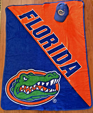 Florida Gators NCAA Royal Plush Raschel Blanket New 60" x 45", and Hat