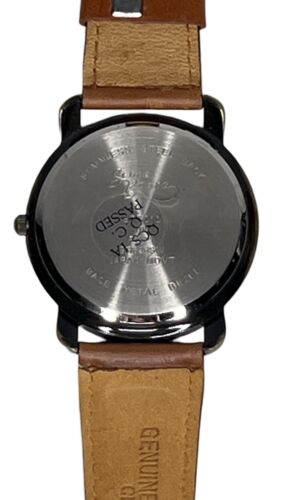 Vintage Hank Aaron Score Board Wrist Watch Leather Band - Works - 1994 - Picture 3 of 3
