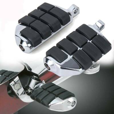 Chrome Motorcycle Foot Pegs Rest Pedal 10mm Universal For Honda