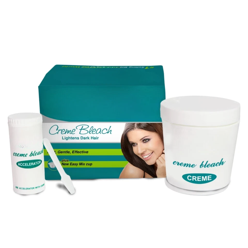 Crema blanqueadora Jolen aclara la crema para el cabello facial oscuro y nueva taza fácil de mezclar Foto 2 de 4