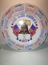  God Bless America 1977 Calendar Plate Series II Spencer Gifts Collection