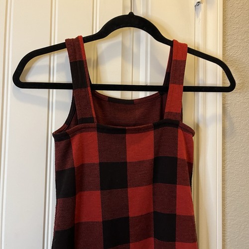 SO Brand Red Black Buffalo Plaid Checkered Sleeveless Dress Girls Youth Size 7 S - Picture 6 of 8