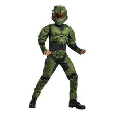 Disguise Boys Halo Infinite Master Chief Padded Muscle Costume 4-6 NEW