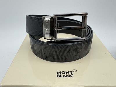 MONTBLANC EXTREME 3.0 BLACK SILVER LEATHER REVERSIBL BELT NEW 100% GENUINE ~$500
