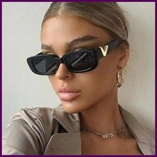 Retro Rectangle Sunglasses Women Brand Designer Vintage Small Frame Sun Glasses