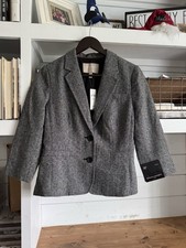 Banana Republic Women's 8P Grey Blazer NWT 154390 Petite Black Polka Dots NEW