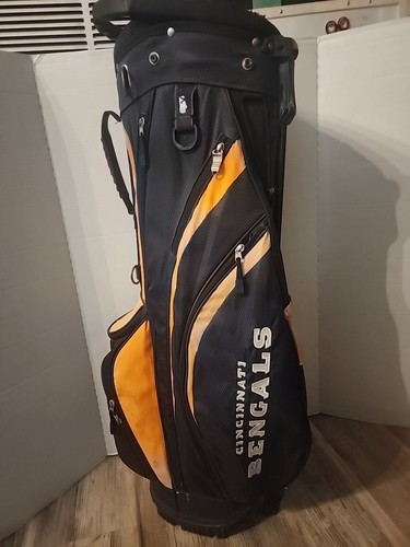 Cincinnati Bengals Golf Wilson Stand Bag 5 Way Divider Black/Orange