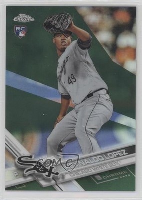 2017 Topps Chrome Green Refractor 15/99 Reynaldo Lopez #163 Rookie RC 0a1