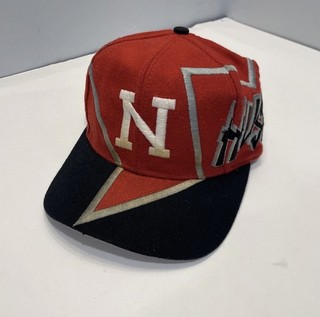 Vintage Nebraska Cornhuskers Huskers Top Of The World Bolt SnapBack Hat Cap 90s