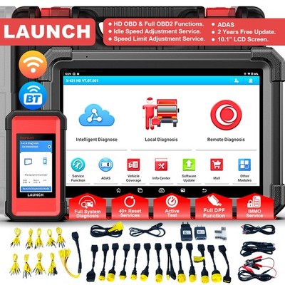 2025 Launch X-431 V+ SmartLink OBD2 Scanner Diagnostic Heavy Truck ECU Coding