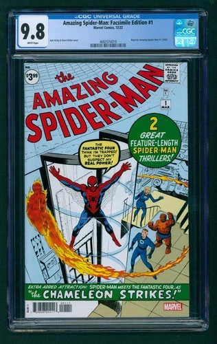 Amazing Spider-Man #1 Facsimile (2022) CGC 9.6 White! Jack Kirby! Steve Ditko!