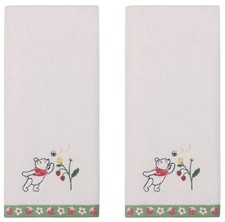Celebrate Spring Disney's Winnie Pooh Floral Embroidered Cotton Hand Towels 2pk