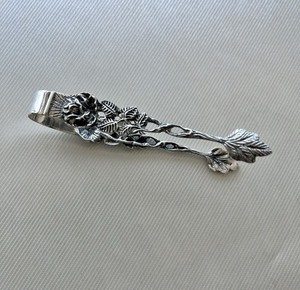 Antique 800 Sterling Silver Hildesheimer Rose ANTIKO Sugar Tongs - Germany