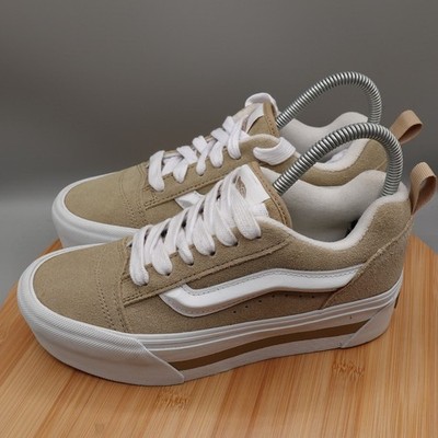 Vans Knu Stack Shoe Womens 7 Nostalgia Cornstalk Tan Stackform Platform Flaw