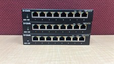 D-Link DGS 108 8 Port Gigabit Ethernet Switch 3 Pack DGS108 - Acceptable