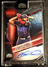 2026 Topps Chrome Black Vladimir Guerrero Jr Encased Auto Red /5 Blue Jays