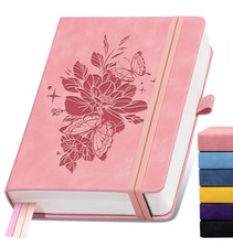 Lined Journal Notebook 365 Pages, A5 Leather Journals for Writing Women  Men,