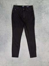Curve Appeal Jeans Womens 4/27 Black Dark Wash High Rise Minimalist Jegging