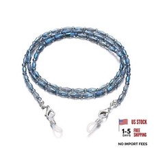Glasses Chain for Women Eye Glasses Holders Around Neck Crystal Beaded Blue