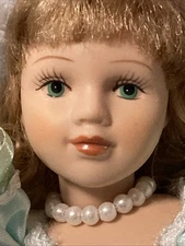 Vintage Porcelain Doll NEW MATERIAL BOX with Extra Outfit VERY PRETTY