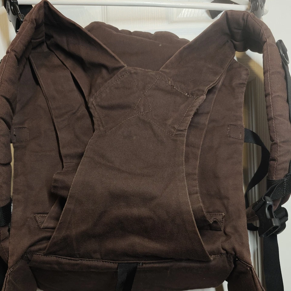 BECO Butterfly Baby carrier brown with birds print extra secure used - Изображение 3 из 4