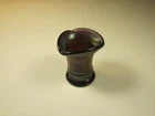 VTG Fenton Purple Iridized Carnival Glass Miniature Tri Shaped Top Glass Vase