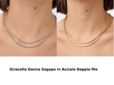 Collana Girocollo Donna Sagapo in Acciaio Doppio filo SHK104 SHK105 S'agapo