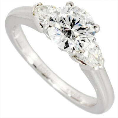 GRAFF Versprechen Ring 0,70Ct Diamant Größe 6,5 Pt950 4,1G Platin G/IF/VG
