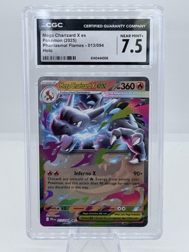 Mega Charizard X ex graded CGC 7.5 for sale on eBay