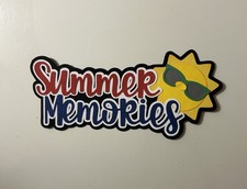 Summer Memories Scrapbook Title Handmade Die Cut Paper Pieced Die Cut