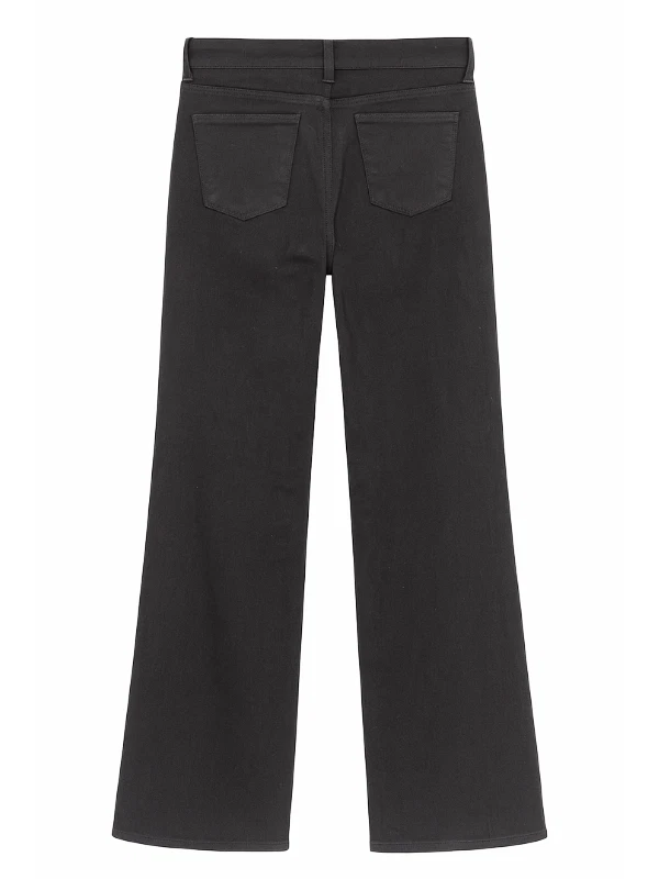 Womens High Waisted Straight Wide Leg Jeans Denim Pants - Image 3 of 4