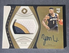 2019 Panini Opulence Rookie Worn Patch On Card Auto /25 Zion Williamson RPA RC