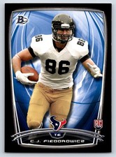 2014 Bowman 72 C.J. Fiedorowicz Rookies Black   Houston Texans Football Card