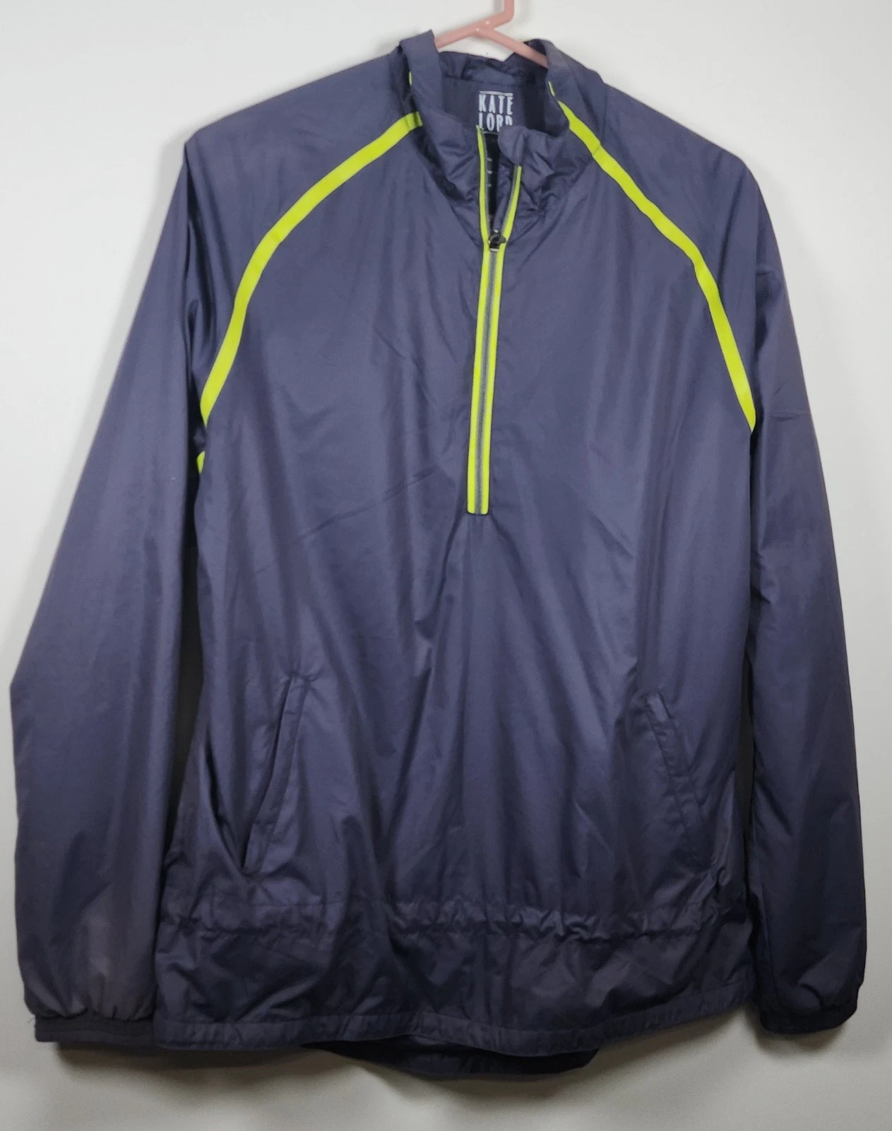 Kate Lord Men's Windbreaker Performance Large Long 1/4 Zip Long Sleeve Jacket