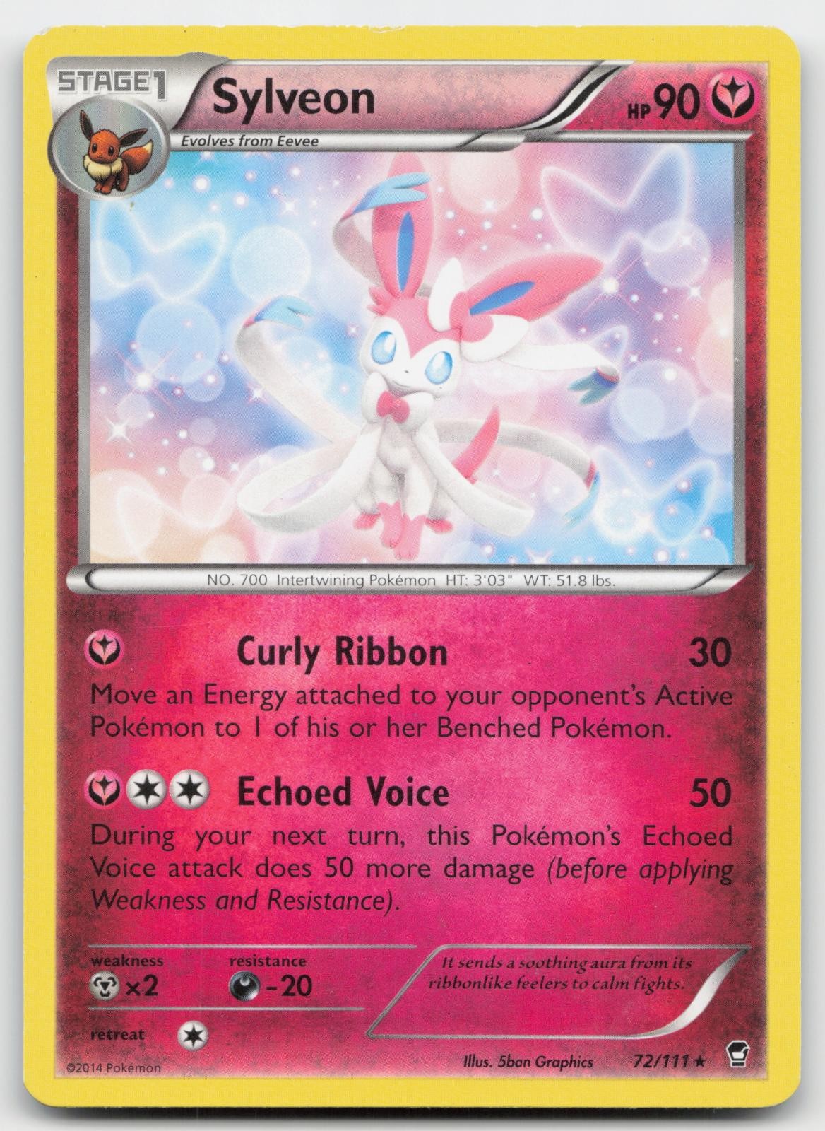 Sylveon 72/111 Rare Furious Fists Pokemon LP