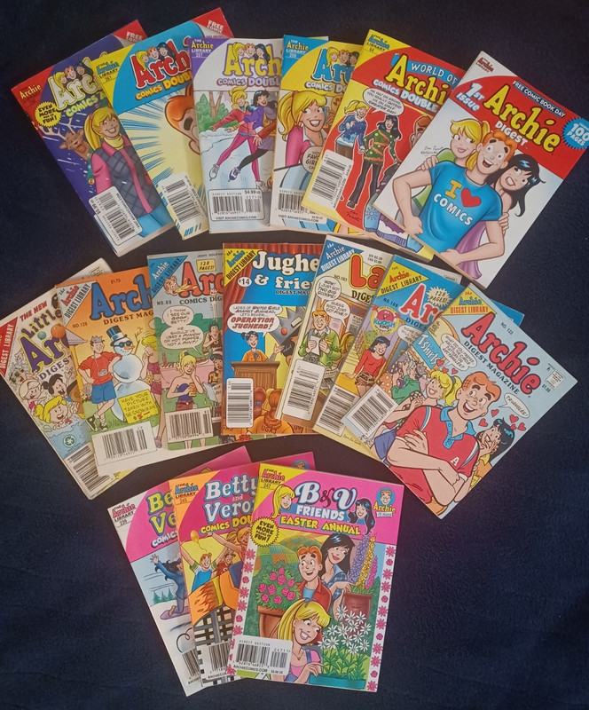Lot of 16 Archie Regular & Double Digests Jughead Betty Veronica Laugh Annual
