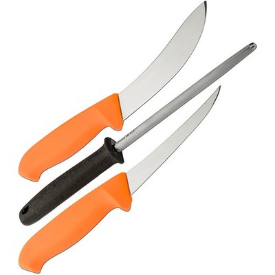 Morakniv Hunting Set 3000, orange, Jagdmesser Set mit Mora Diamantschärfer