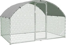 Large Metal Walk-in Chicken Coop Heavy Duty Poultry Run for Chickens Ducks