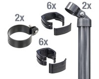 Zaunanschluss-Set Alberts Fixclip Zum Einbetonieren 122 Cm Anthrazit