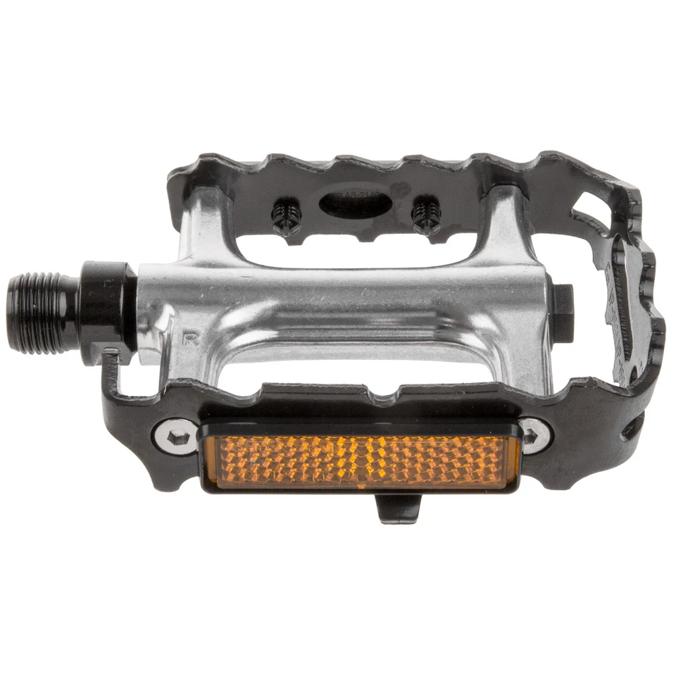 2x Pedales MTB VP Componentes Eje CrMo Aluminio Negro Plata 63x82mm - Imagen 2 de 4