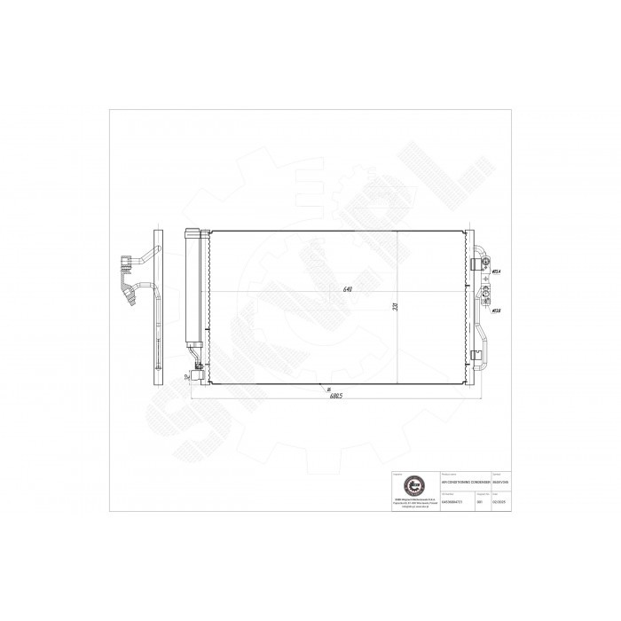 Condensateur de clim BMW F30 F32 pour réparer une fuite d'air frais de climatisation