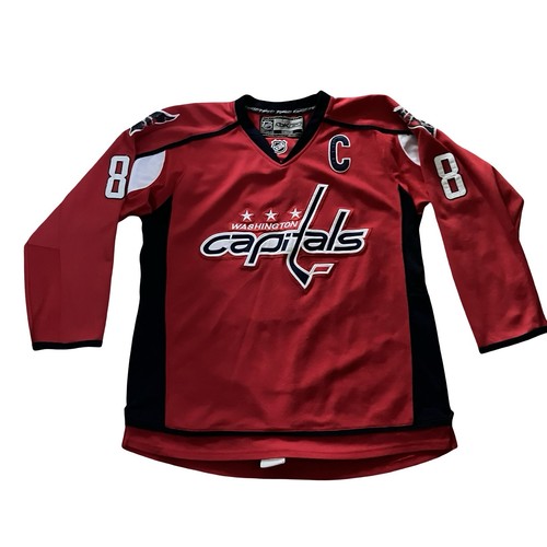 RBK CCM Alex Ovechkin Captain Washington Capitals Jersey Mens 52 W/Fight Strap