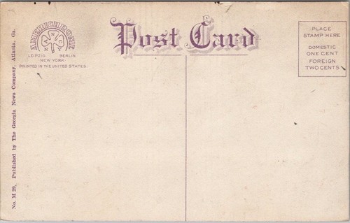 Vintage 1910s ATLANTA, Georgia Postcard "Governor's Mansion" House View / UNUSED - Picture 2 of 2