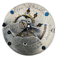 Antique 18s 1896 Elgin Multicolor Mechanical Hunter Pocket Watch Movement 142