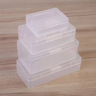 Boite de Rangement Stylé Transparent 1pc Récipient Cosmétiques Hardware - Photo 1/4