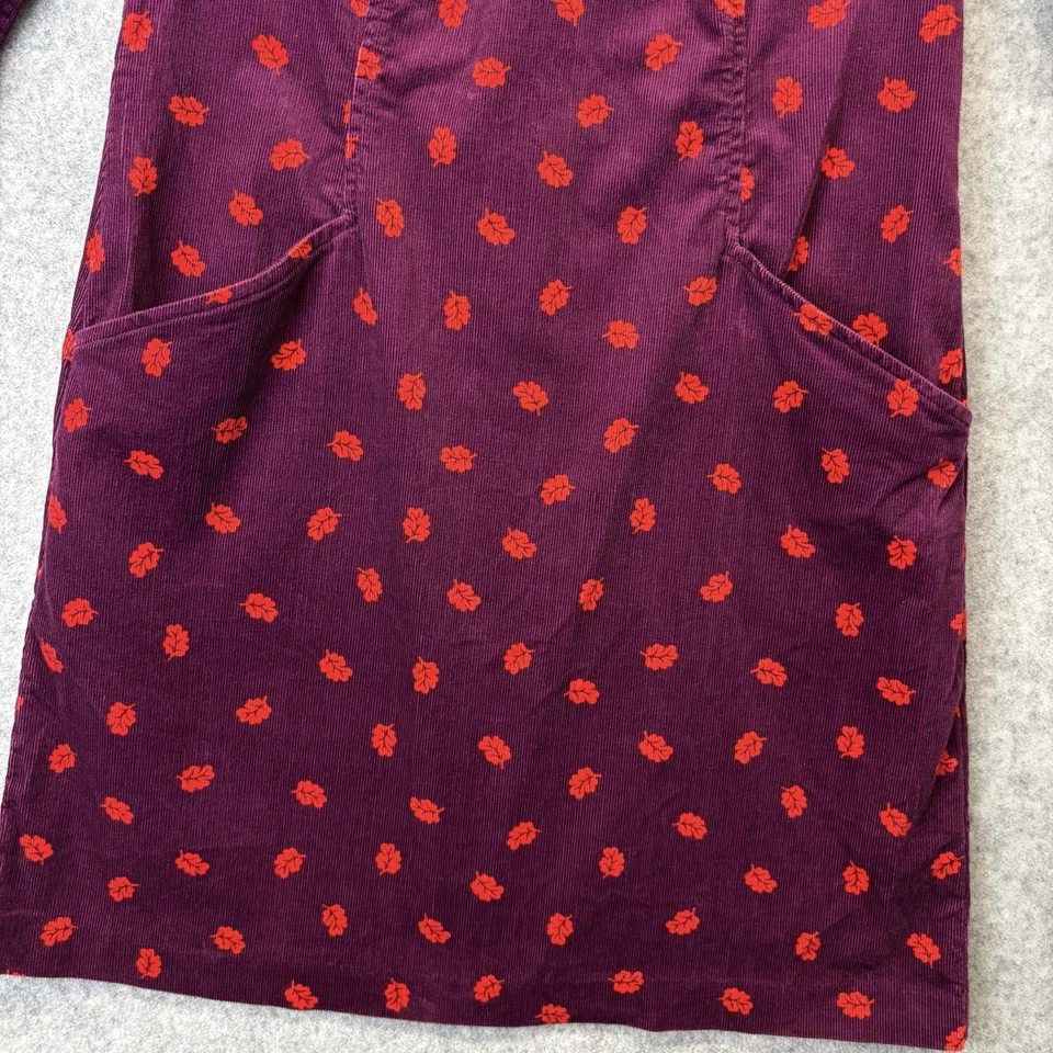 Boden Vestido Pana UK 12 Borgoña Manga 3/4 Mujer Damas Hasta la Rodilla Foto 3 de 4