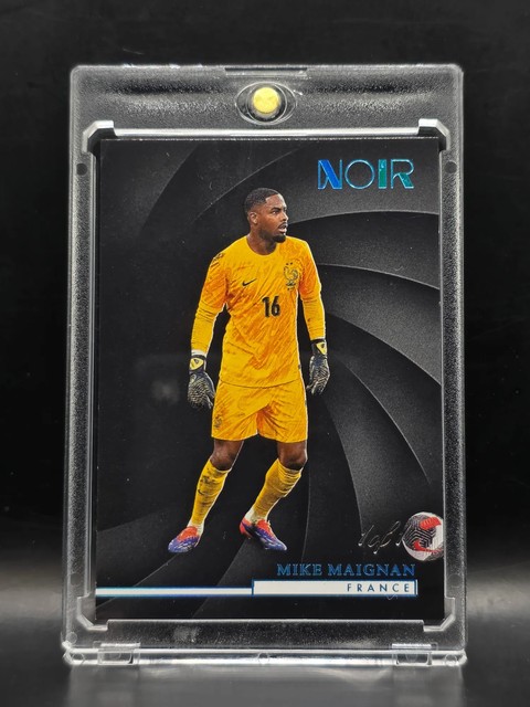 2024-25 Panini Noir FIFA Soccer Mike Maignan Platinum Holo 1/1 - France