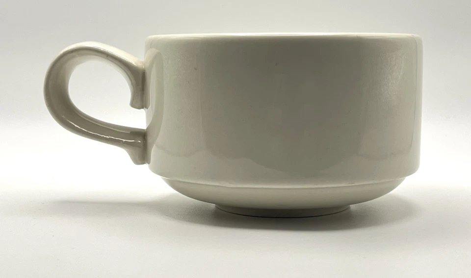 Juego de 2 tazas jumbo Homer Laughlin blancas para restaurante hechas en EE. UU. Foto 2 de 4